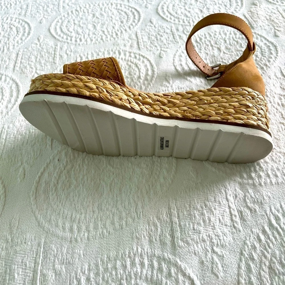 dolce vita: NEW Women Brown PlatForm Espadrilles with ankle strap, Size 10